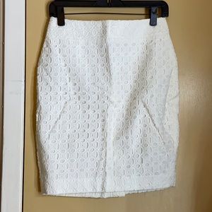 Ann Taylor LOFT white skirt
